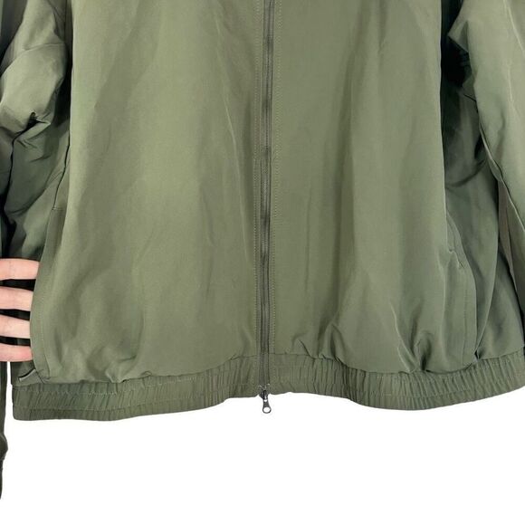 Nike Shield Cropped Olive Bomber Jacket Womens XXL Outdoor Golf Water Resistant - Picture 4 of 11